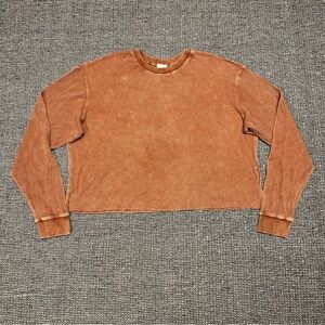 Urban Outfitters 'Out From Under' Melrose Cropped Sweatshirt - Rust
